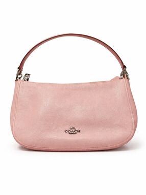 Coach Blush Pink Pebble Leather Shoulder Bag